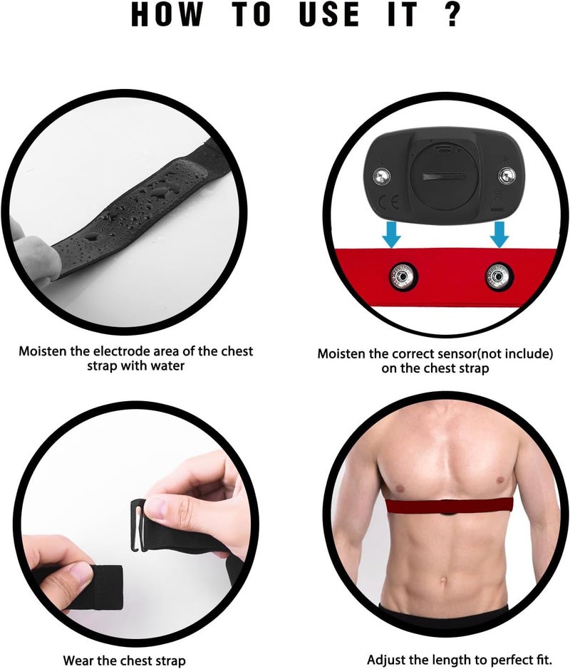 fitspur Polar H10 H9 H7 Chest Strap Replacement - Adjustable Soft HRM Compatible with Polar Heart Rate Sensor - Image 2